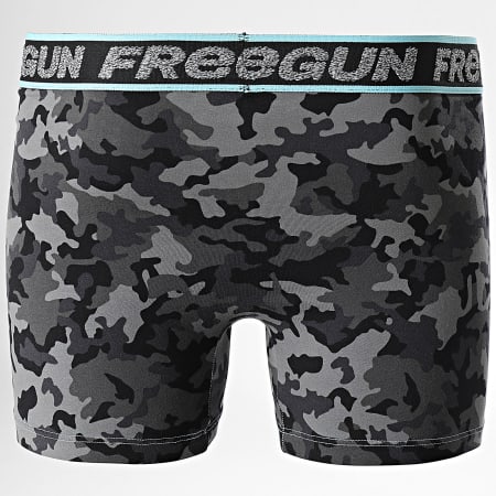 Freegun - Boxer mimetico nero grigio antracite