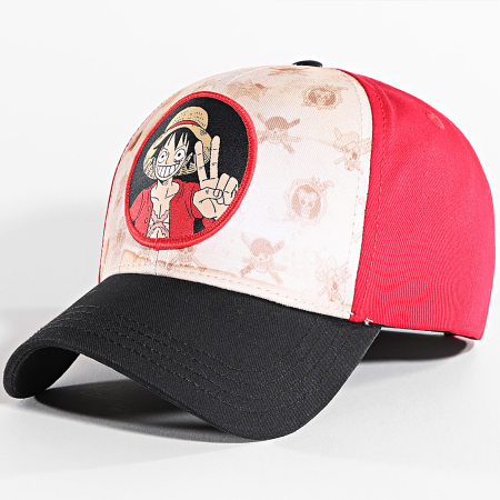 Freegun - Gorra One Piece Beige Rojo Negro