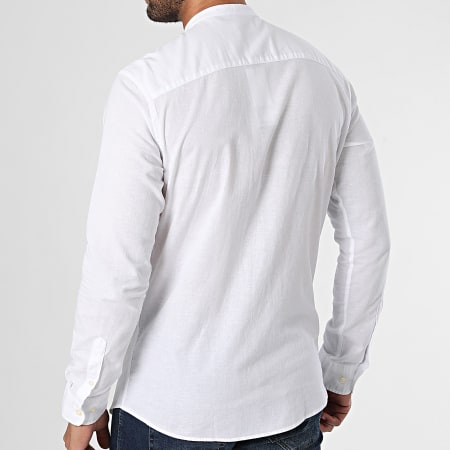 Jack And Jones - Camicia a maniche lunghe in lino bianco