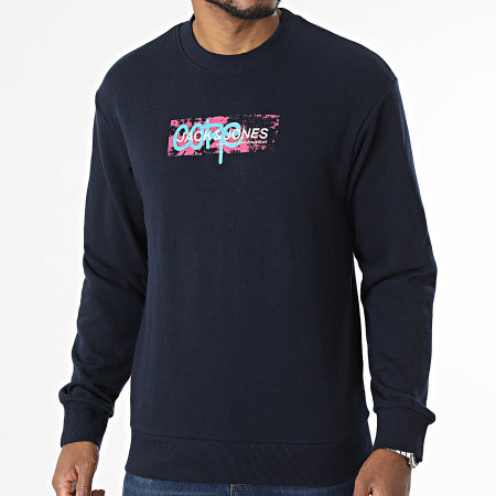 Jack And Jones - Crewneck Summer Logo Sweat Azul marino