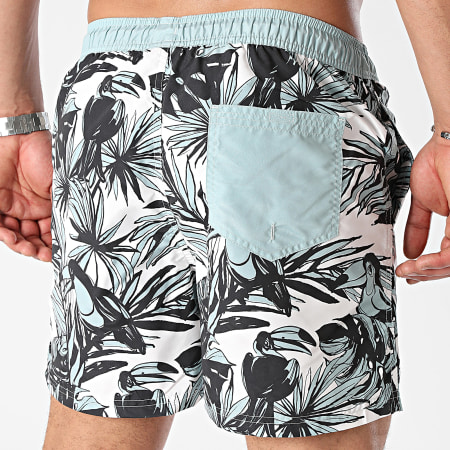 Jack And Jones - Fiji Zwemshort Wit Zwart Lichtgroen