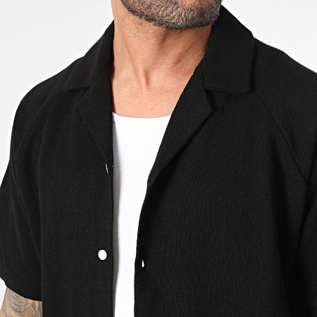 Jack And Jones - Chemise Manches Courtes Mykonos Towel Resort Noir