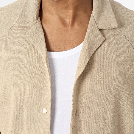 Jack And Jones - Chemise Manches Courtes GMS Hawaii Beige