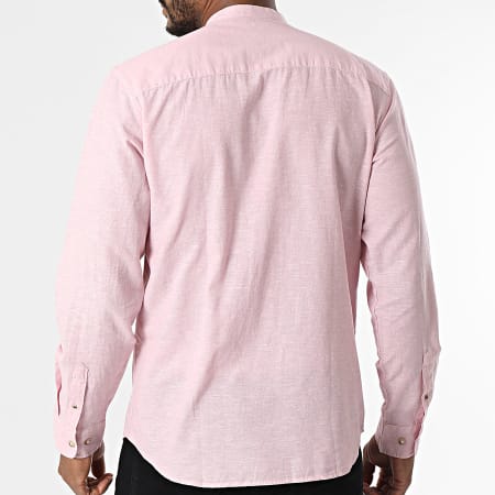 Jack And Jones - Chemise Manches Longues Summer Band Linen Rose