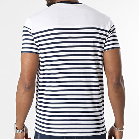 La Maison Blaggio - Tee Shirt A Rayures Bleu Marine Blanc