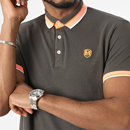 Classic Series - Polo Korte Mouw Khaki Groen Oranje