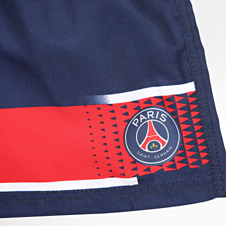 PSG - Pantaloncini da bagno per bambini del Paris Saint-Germain P15395C blu navy rosso
