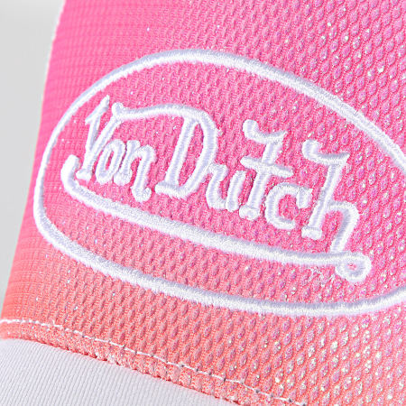 Von Dutch - Casquette Trucker Mesh Blanc Violet Rose Orange Dégradé