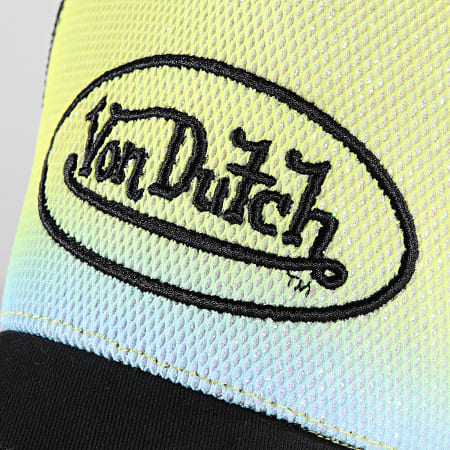 Von Dutch - Trucker Mesh Cap Negro Azul Amarillo Gradiente