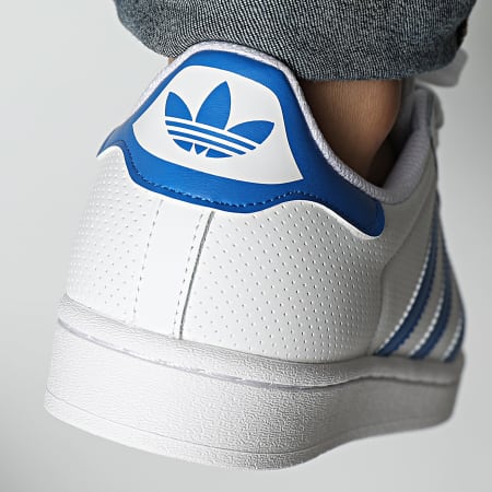 Adidas Originals - Cestini Superstar IF3652 Calzature Bianco Blu Uccello