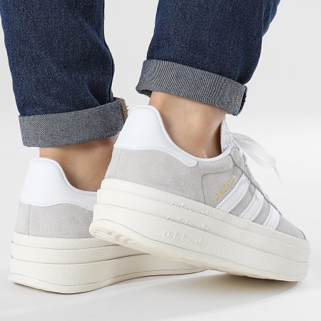 Adidas Originals - Baskets Femme Gazelle Bold HQ6893 Grey Two Footwear White Core White