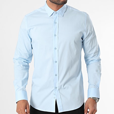 Classic Series - Camisa azul claro de manga larga