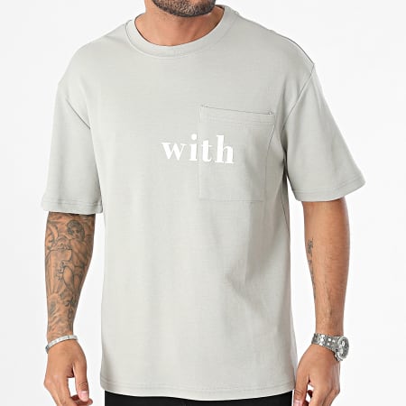 Classic Series - T-shirt oversize con taschino Grigio chiaro