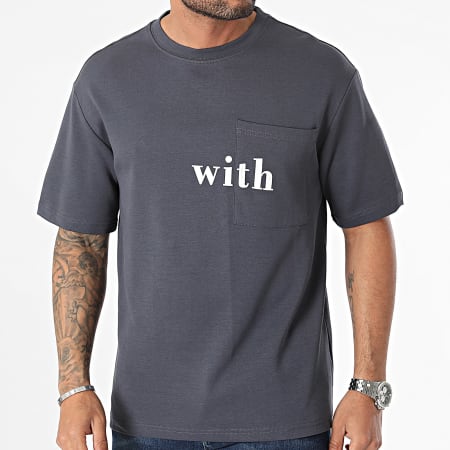 Classic Series - Tee Shirt Oversize Poche Gris Anthracite
