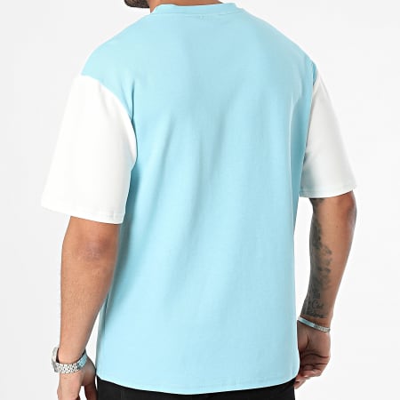 Classic Series - Camiseta oversize Azul claro Blanco