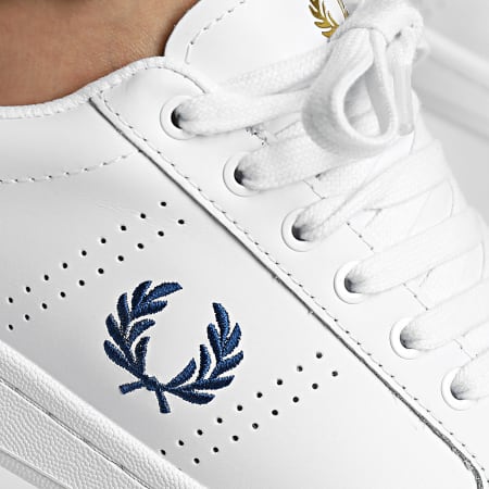 Fred Perry - Baskets B721 Leather Towelling B6333 T33 White Shade Cobalt