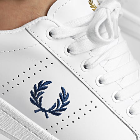 Fred Perry - B721 Leather Towelling B6333 T33 White Shade Cobalt Sneakers