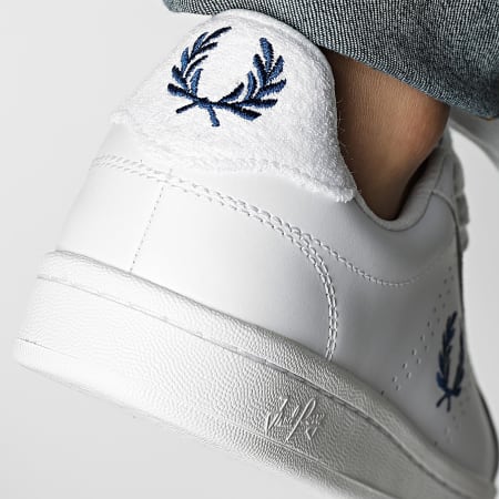 Fred Perry - Baskets B721 Leather Towelling B6333 T33 White Shade Cobalt