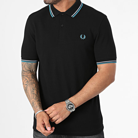 Fred Perry - Polo manica corta Twin Tipped MM3600 Nero