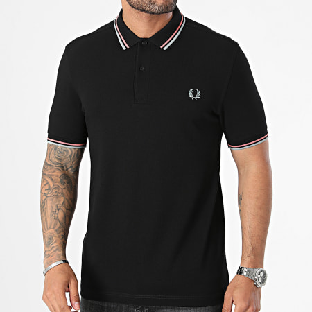 Fred Perry - Polo Manga Corta Twin Tipped MM3600 Negro