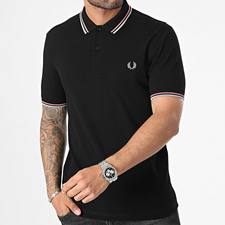 Fred Perry - Polo Manches Courtes Twin Tipped MM3600 Noir