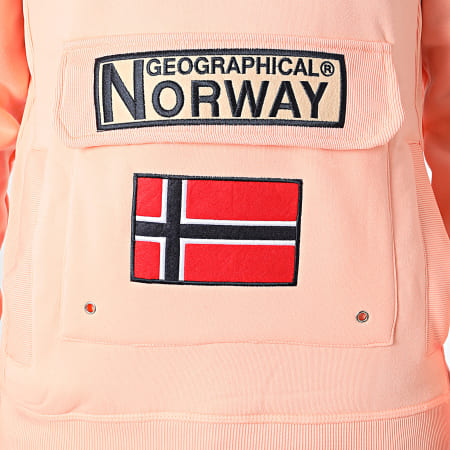 Geographical Norway - Gymclass Koraal Sweatshirt met capuchon en ritssluiting