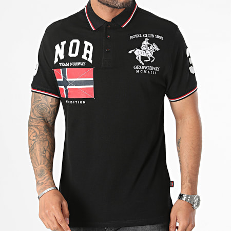 Geographical Norway - Polo Manches Courtes Kelestre Noir