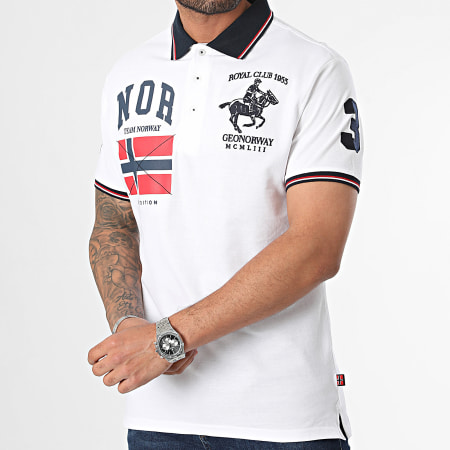 Geographical Norway - Polo Manches Courtes Kelestre Blanc