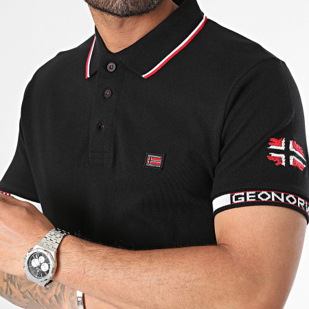 Geographical Norway - Polo Manches Courtes Kauge Noir