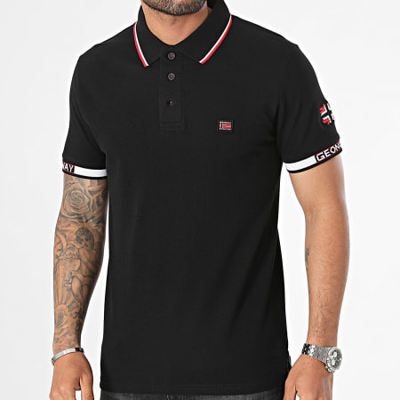 Geographical Norway - Kauge polo met korte mouwen Zwart