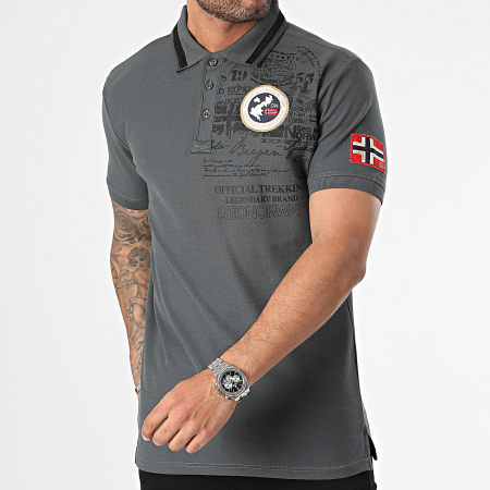 Geographical Norway - Polo Manches Courtes Karuen Gris Anthracite