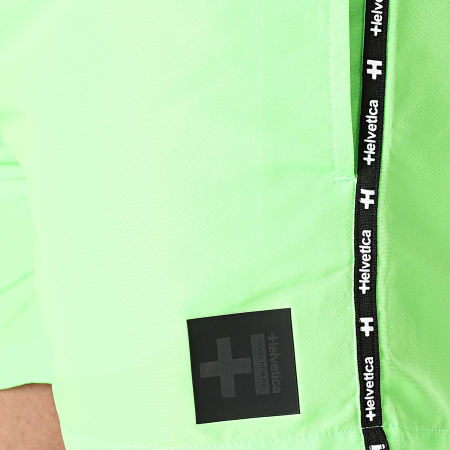 Helvetica - 31 Malibu Stripe Zwemshort Fluogroen