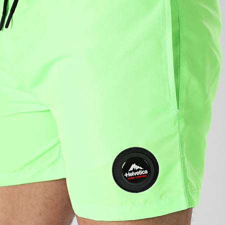 Helvetica - Short De Bain 31 Sunset Vert Fluo