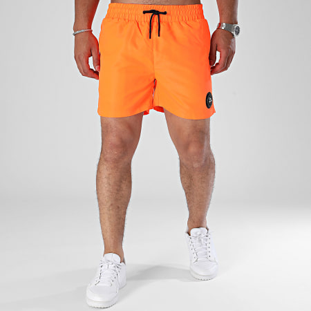 Helvetica - Zwemshort 31 Zonsondergang Oranje Fluo