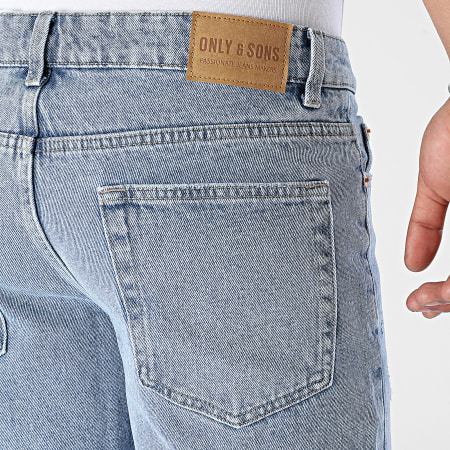 Only And Sons - Short Jean Edge Bleu Denim