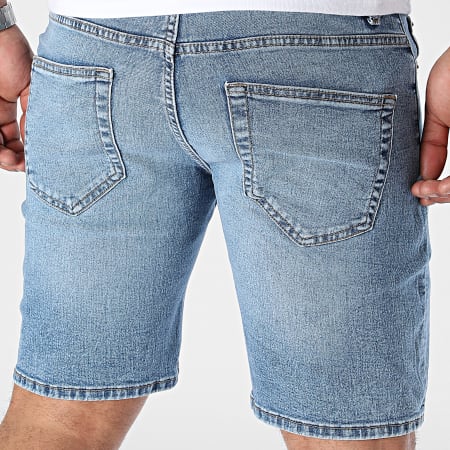 Only And Sons - MBD 7625 Blauw Denim Weft Jean Shorts