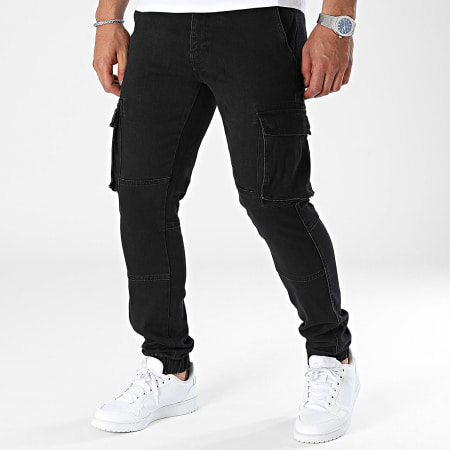Only And Sons - Pantalon Cargo Jean Cam Stage Noir