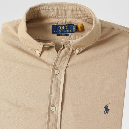 Polo Ralph Lauren - Camicia slim a maniche lunghe Original Player Camel