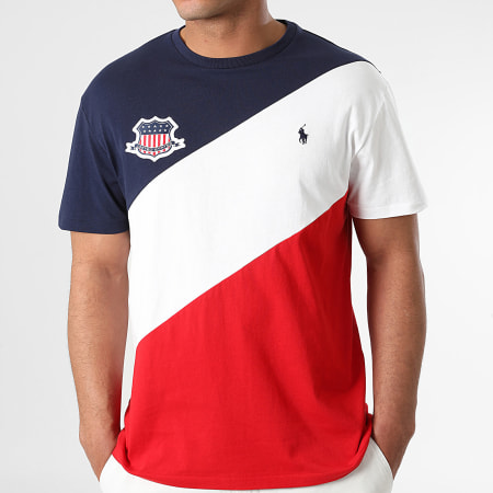 Polo Ralph Lauren - Tee Shirt Regular Original Player Navy White Red