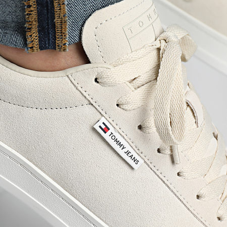 Tommy Jeans - Suède 1375 Newsprint Sneakers van leer met lage cupzool