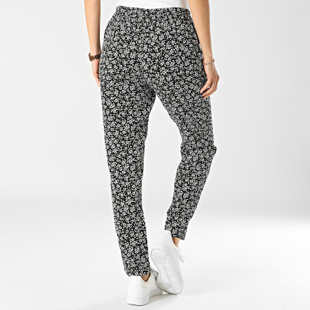 Vero Moda - Pantalon Jogging Femme Easy Joy Blanc Noir Floral