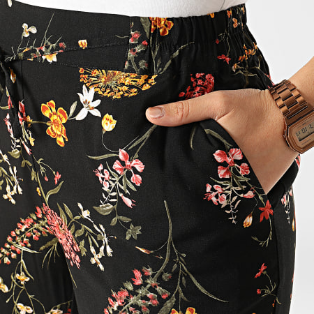 Vero Moda - Easy Joy Pantalones Jogging Mujer Floral Negro