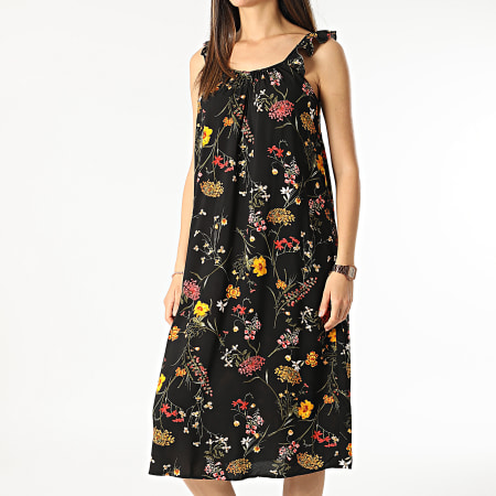 Vero Moda - Easy Joy Vrouwenjurk Zwart Bloemen