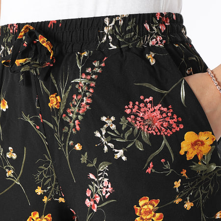 Vero Moda - Easy Joy Pantalones Cortos Mujer Jooging Floral Negro