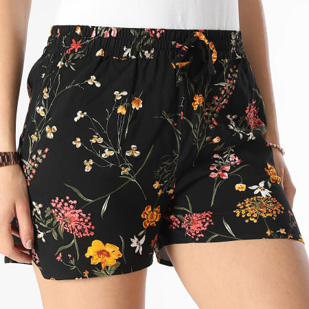 Vero Moda - Easy Joy Pantalones Cortos Mujer Jooging Floral Negro