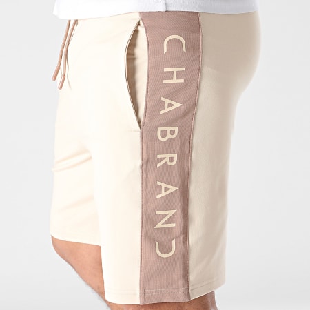 Chabrand - Pantalón corto a rayas 60240 Beige Marrón claro