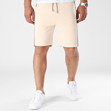 Chabrand - Short Jogging A Bandes 60240 Beige Marron Clair