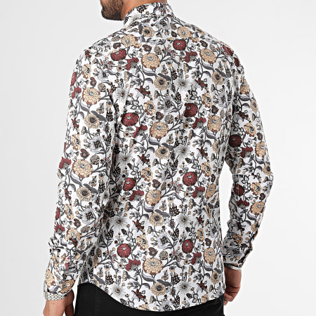 Classic Series - Chemise Manches Longues Blanc Floral