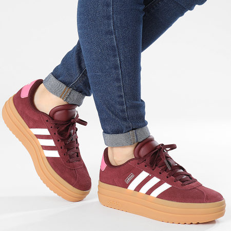 Adidas Performance - Zapatillas Mujer VL Court Bold J IH4780 Shadow Red Cloud White Pink Fusion