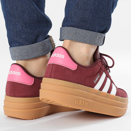 Adidas Performance - Zapatillas Mujer VL Court Bold J IH4780 Shadow Red Cloud White Pink Fusion